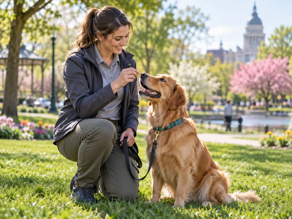 Professional dog training in Springfield with certified trainers offering obedience lessons, behavior correction, and socialization programs for well‑mannered pets.